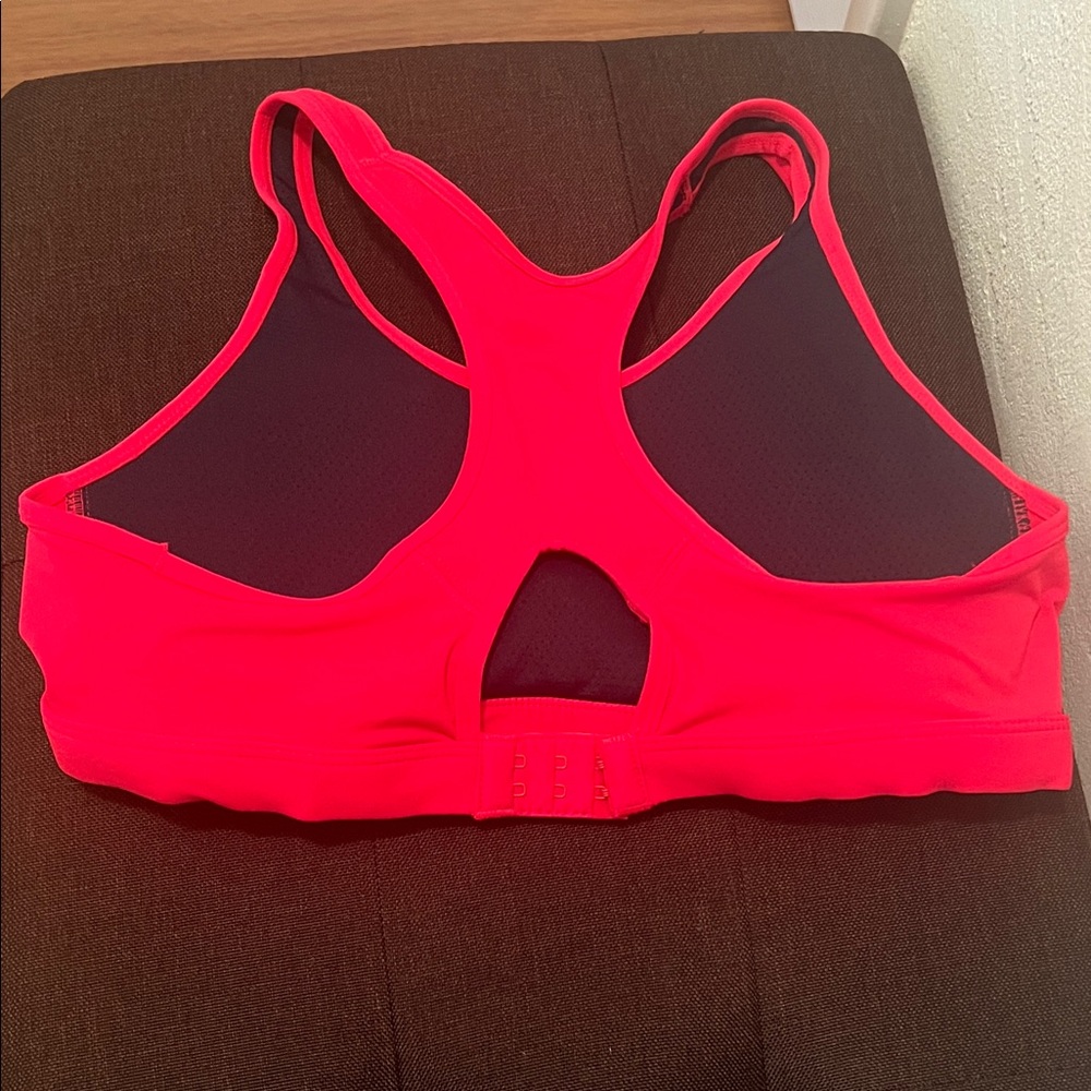#1302=Women's Pink Sports Bra - Picture 3 of 10